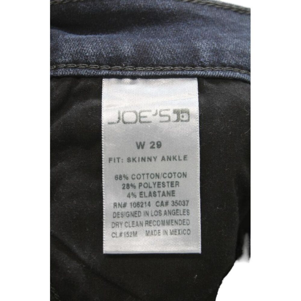 Joes Womens Ankle Black Jeans Cotton Mid Rise Button Casual Size 29 - Picture 4 of 6